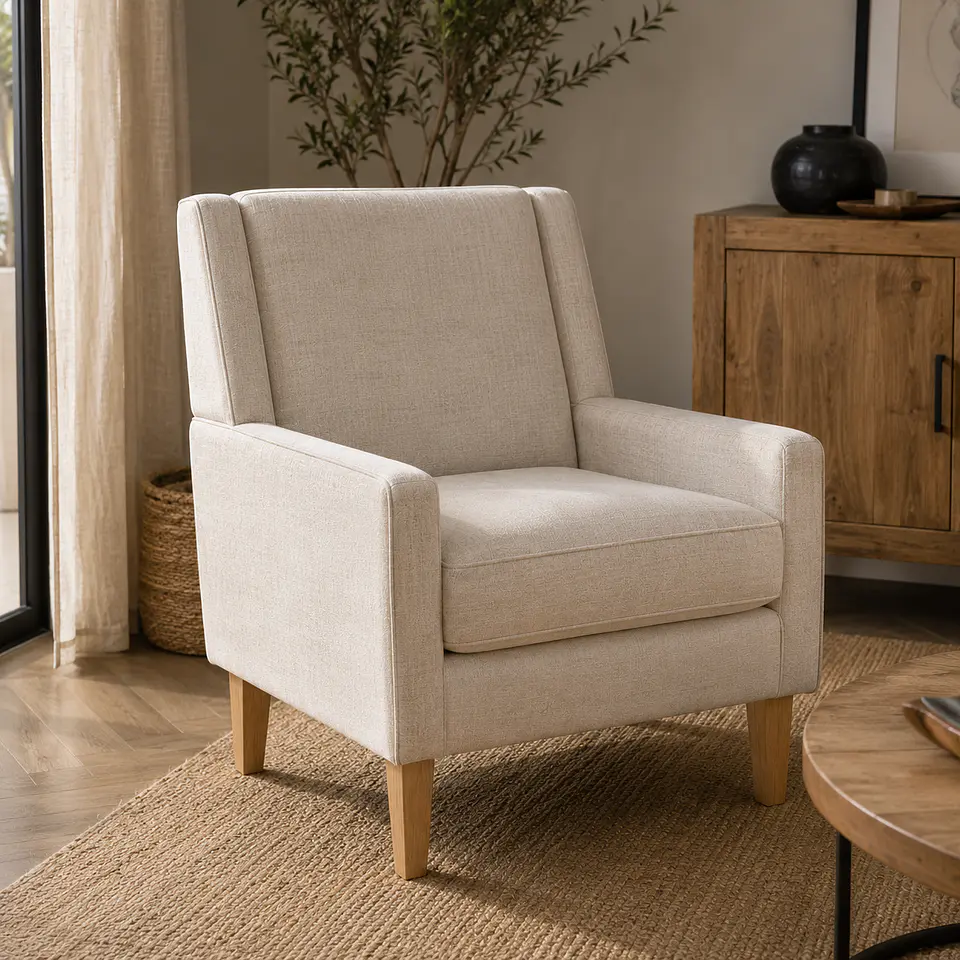 Sillón Elegance Lino Beige- Living Recepción 3