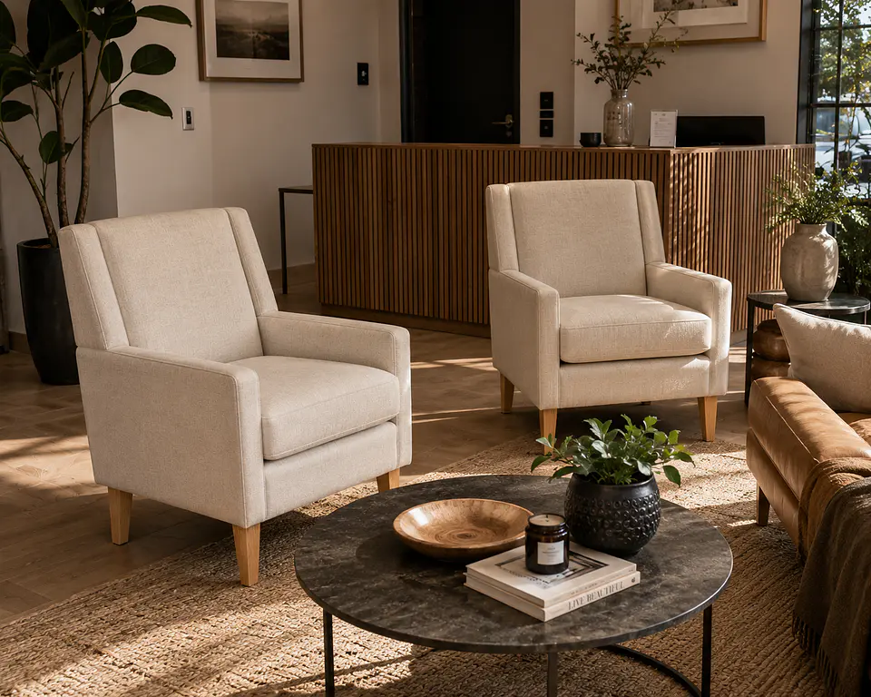 Sillón Elegance Lino Beige- Living Recepción 2