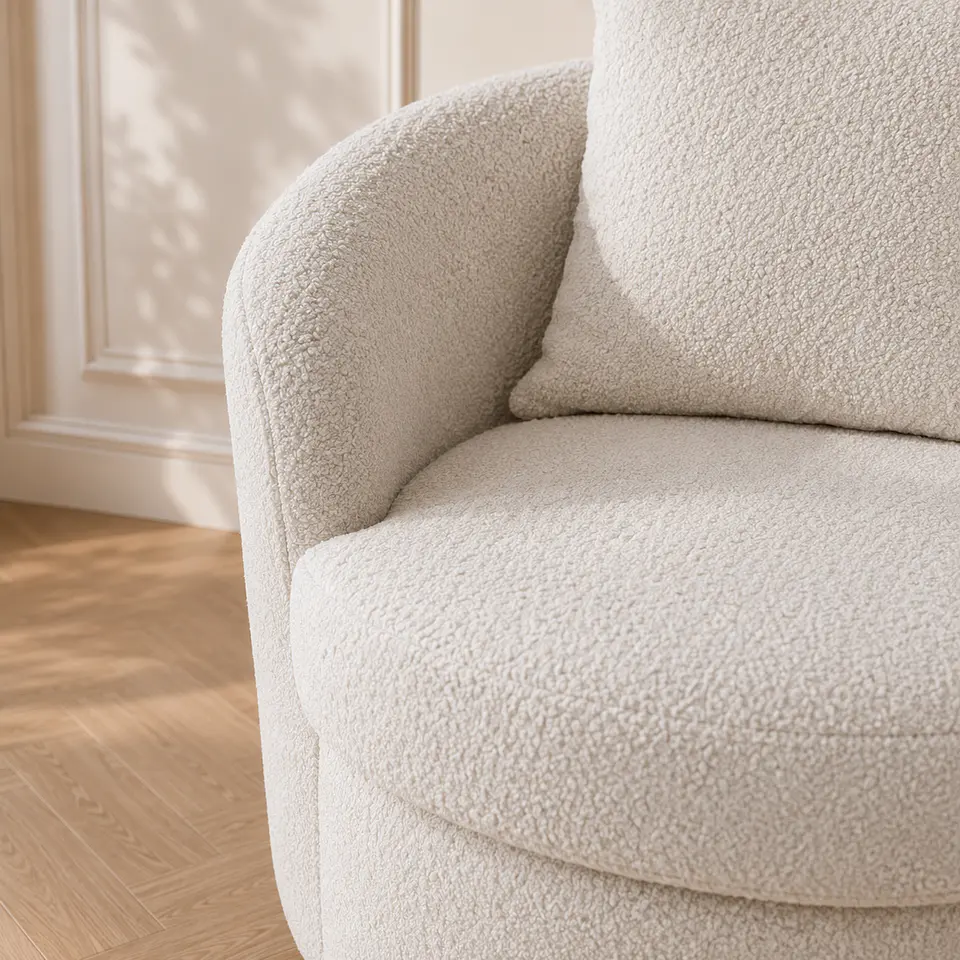 Sillón Giratorio Boucle ovejita 360° Pro- Living Dormitorio Recepción 3