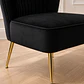 Sillón Noir Velvet Negro Gold -Living Dormitorio Recepción - Miniatura 3