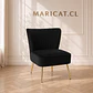 Sillón Noir Velvet Negro Gold -Living Dormitorio Recepción - Miniatura 1