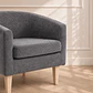 Sillón Line Velvet Wood Gris- Living Dormitorio lectura - Miniatura 3