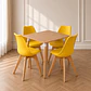 Mesa Eames cuadrada wood + 4 sillas Tulip polipropileno con cojin - comedor  - Miniatura 10