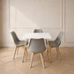 Mesa Cuadrada Eames MDF +4 Silla Tulip Polipropileno con Cojin - Comedor 80cm - Miniatura 1