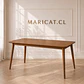 Mesa Rectangular 160x80 Vema de MDF Walnut- Comedor Restaurant Reunión Oficina - Miniatura 2