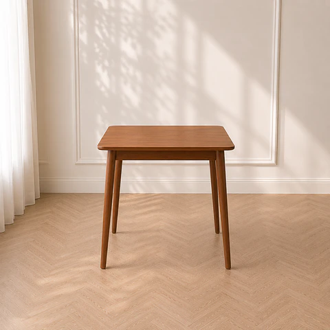 Mesa Vema Cuadrada 60x60cm de Madera Natural – Diseño cafetería terraza