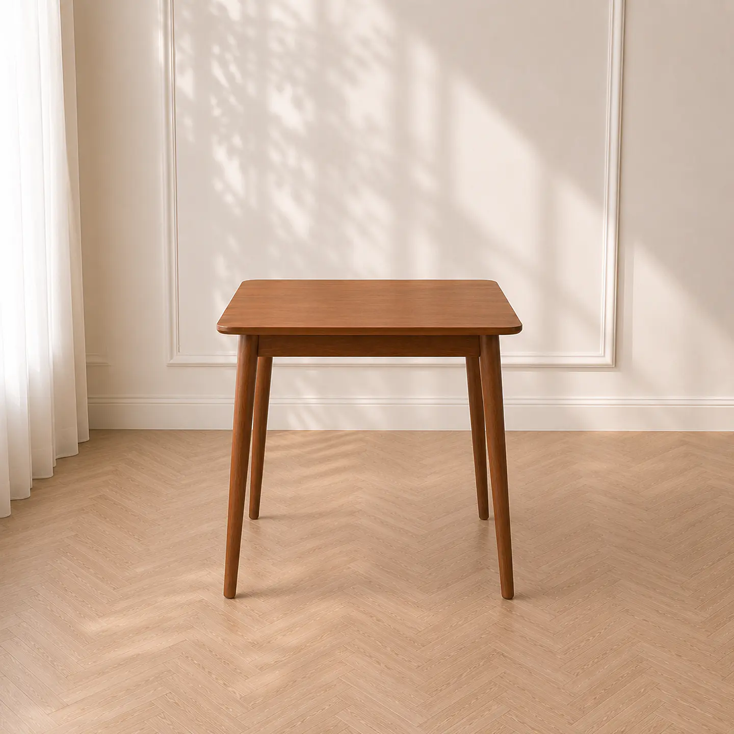 Mesa Vema Cuadrada 60x60cm de Madera Natural – Diseño cafetería terraza 1