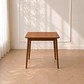 Mesa Vema Cuadrada 60x60cm de Madera Natural – Diseño cafetería terraza - Miniatura 1