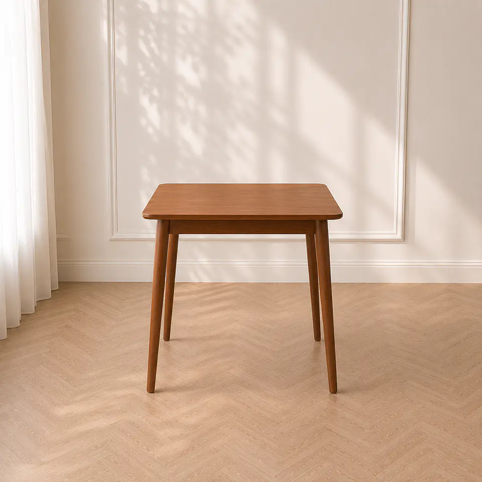 Mesa Vema Cuadrada 60x60cm de Madera Natural – Diseño cafetería terraza 1