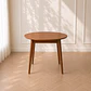 Mesa Redonda Vema Madera MDF Walnut- comedor restaurant cafeteria reunion - Miniatura 1