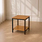 Mesa Lateral multiuso dos Niveles MDF Metal Living Dormitorio - Miniatura 1