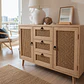 Aparador Buffet Siena Rattan Melamina Comedor Living Recepción - Miniatura 3
