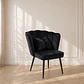 Sitial Queen velvet Negro estructura negro reforzada - comedor living - Miniatura 2