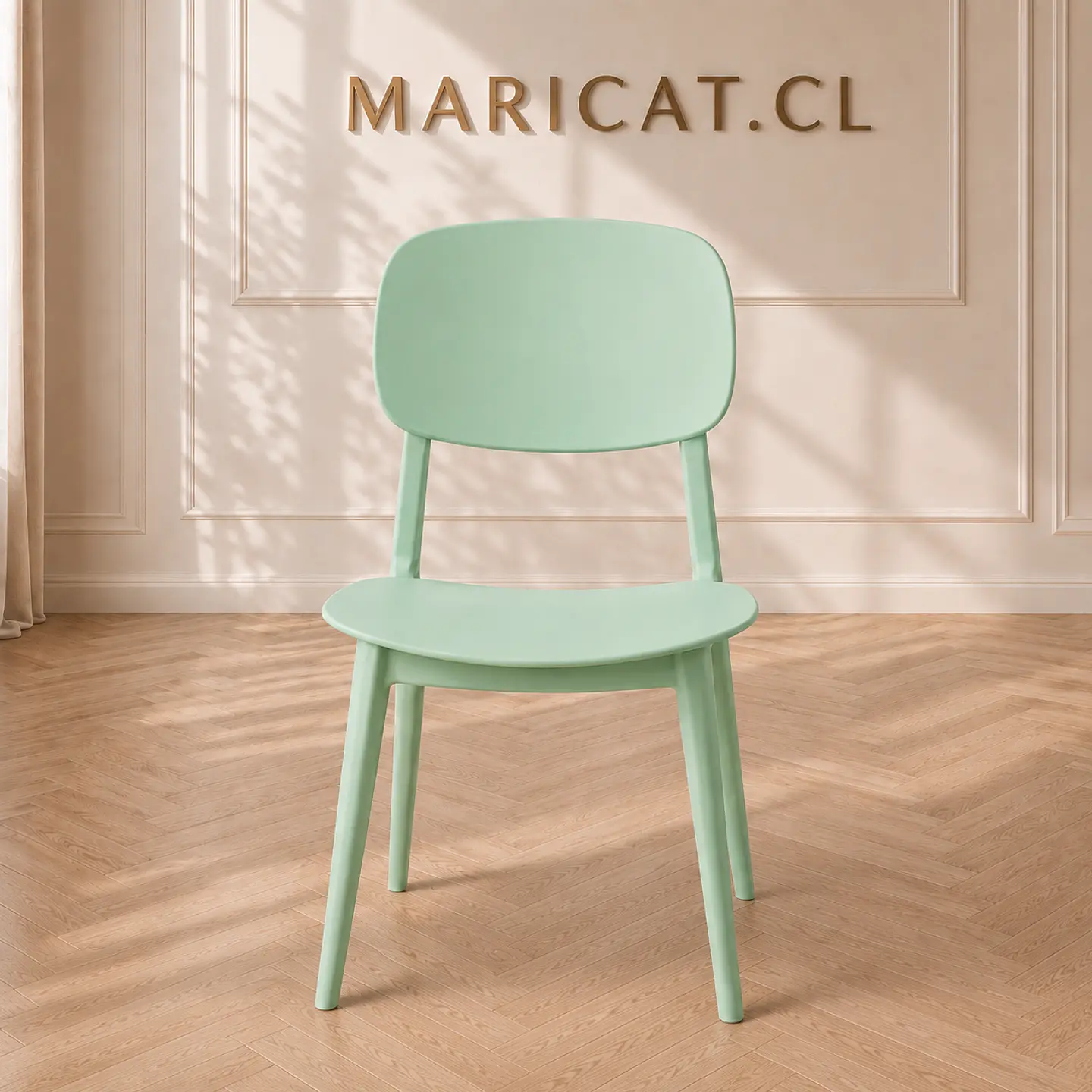 Silla Brita Polipropileno Menta Apilable -Comedor Restaurante Terraza 1