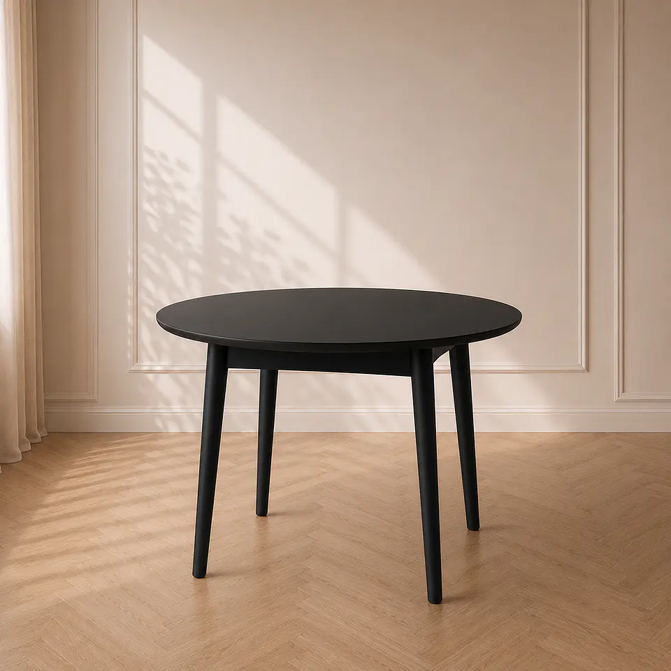 Mesa Redonda Vema MDF Negro Black- comedor restaurant cafeteria reunion 1