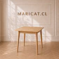 Mesa Vema Cuadrada 60x60 cm de MDF Natural – Diseño cafetería terraza - Miniatura 1
