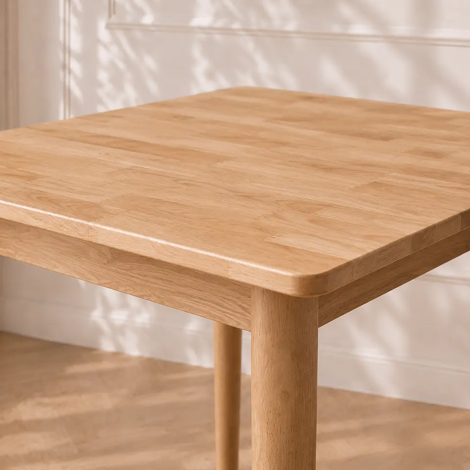 Mesa Vema Cuadrada 60x60 cm de MDF Natural – Diseño cafetería terraza 2