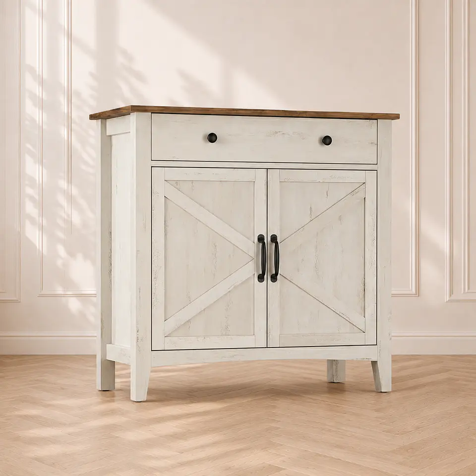 Mueble Aparador Buffet Zarag Madera Rústica Metal Comedor Living 1