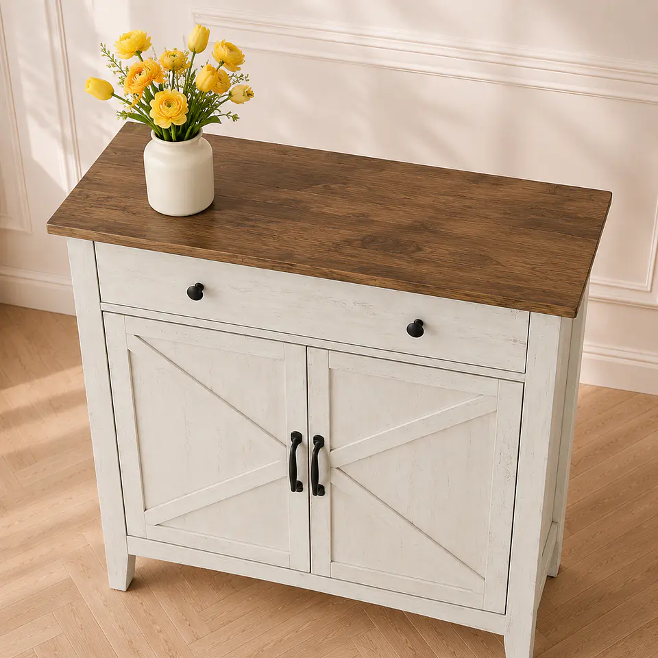 Mueble Aparador Buffet Zarag Madera Rústica Metal Comedor Living 2