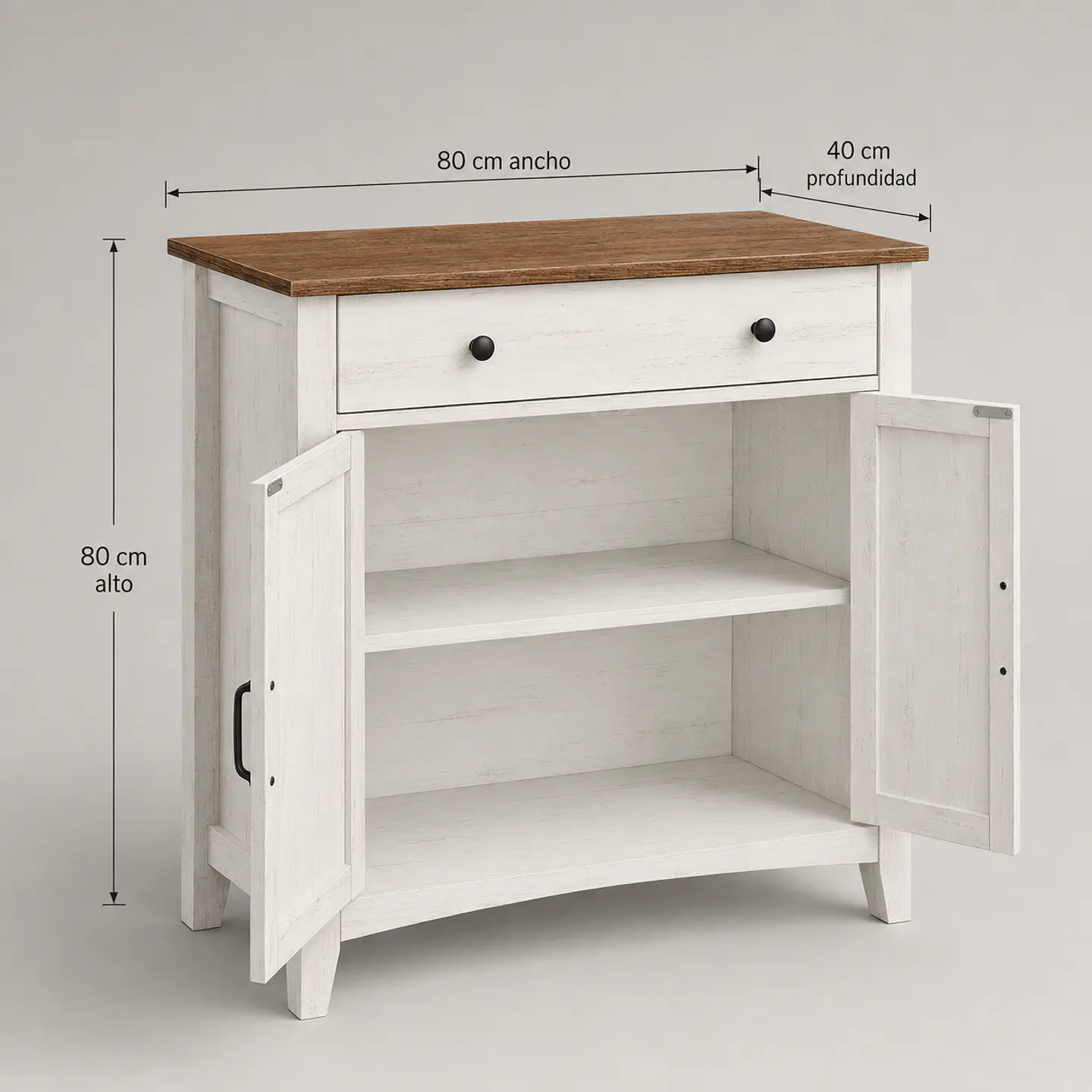 Mueble Aparador Buffet Zarag Madera Rústica Metal Comedor Living 3