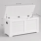 Banqueta Baúl Saf MDF Blanco Almacenaje Dormitorio Living Recibidor - Miniatura 3
