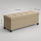 Banqueta Baúl Abal Lino MDF Almacenaje Dormitorio Living Recibidor - Miniatura 3