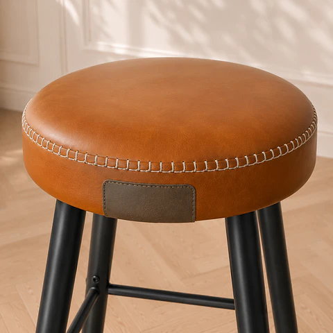 Pack 2 Taburetes Lej Ecocuero con estructura de metal- Bar Cocina Isla