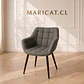 Sitial Butaca Arpillera acolchado Gris oscuro con estructura reforzada -Living comedor recepcion - Miniatura 1