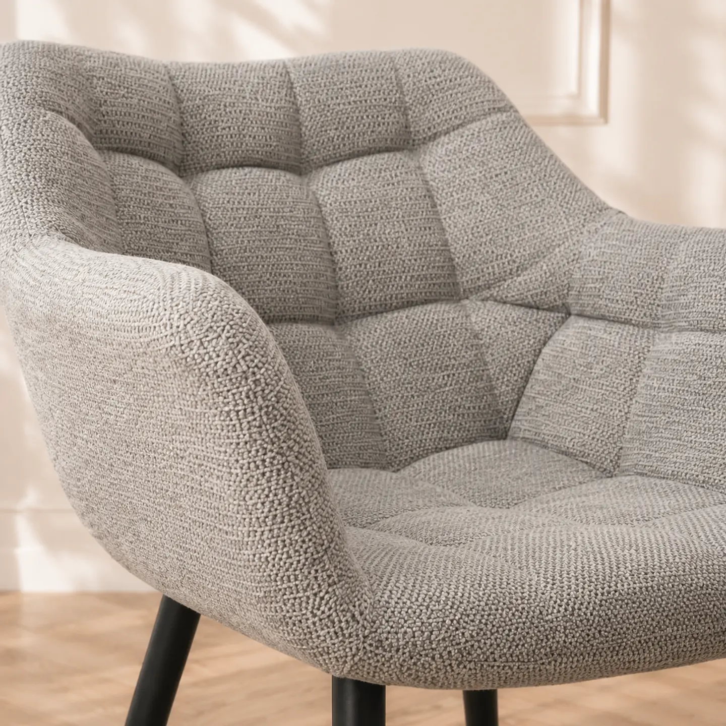 Sitial Butaca Arpillera acolchado Gris Claro con estructura reforzada -Living comedor recepcion 2