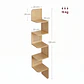 Estante Esquinero Greve ZigZag MDF 5 Niveles wood-Living Dormitorio - Miniatura 3