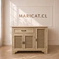 Aparador Buffet Alto Siena Rattan Madera Liviana rustica- Comedor Living Recepción - Miniatura 1