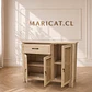 Aparador Buffet Alto Siena Rattan Madera Liviana rustica- Comedor Living Recepción - Miniatura 2