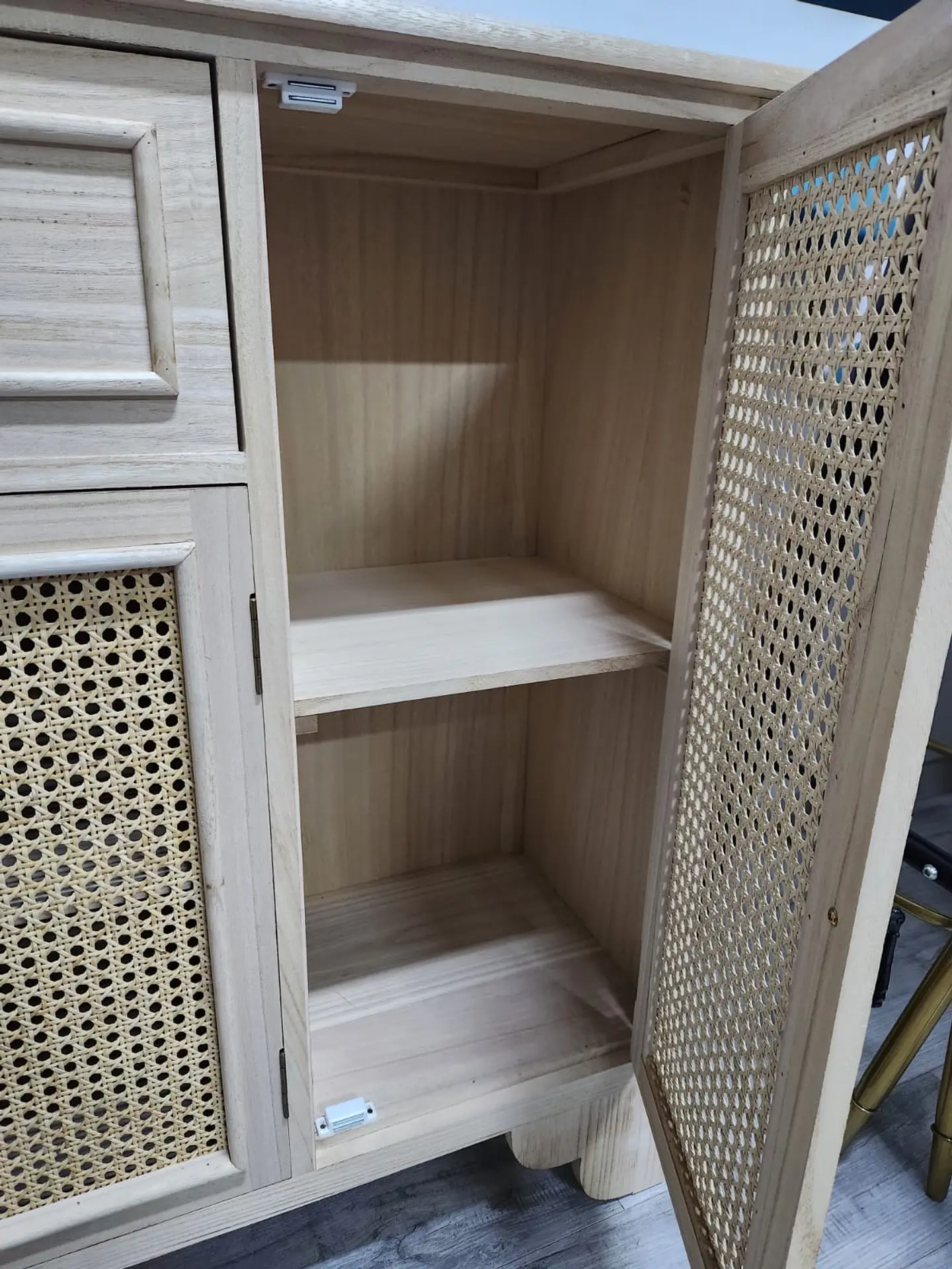 Aparador Buffet Alto Siena Rattan Madera Liviana rustica- Comedor Living Recepción 4