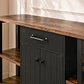 Aparador Buffet Industrial Madera Rústica Hierro 120 cm Living Comedor - Miniatura 2