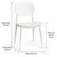 Silla Brita Polipropileno Blanco Apilable -Comedor Restaurante Terraza - Miniatura 3