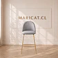 Taburete Bar Velvet Luxury Gold Gris 66cm - Miniatura 3