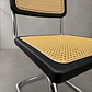 Pack de 2 Sillas Breuer de Madera Negro y Ratán con Patas de Acero Plateado-living comedor  - Miniatura 5