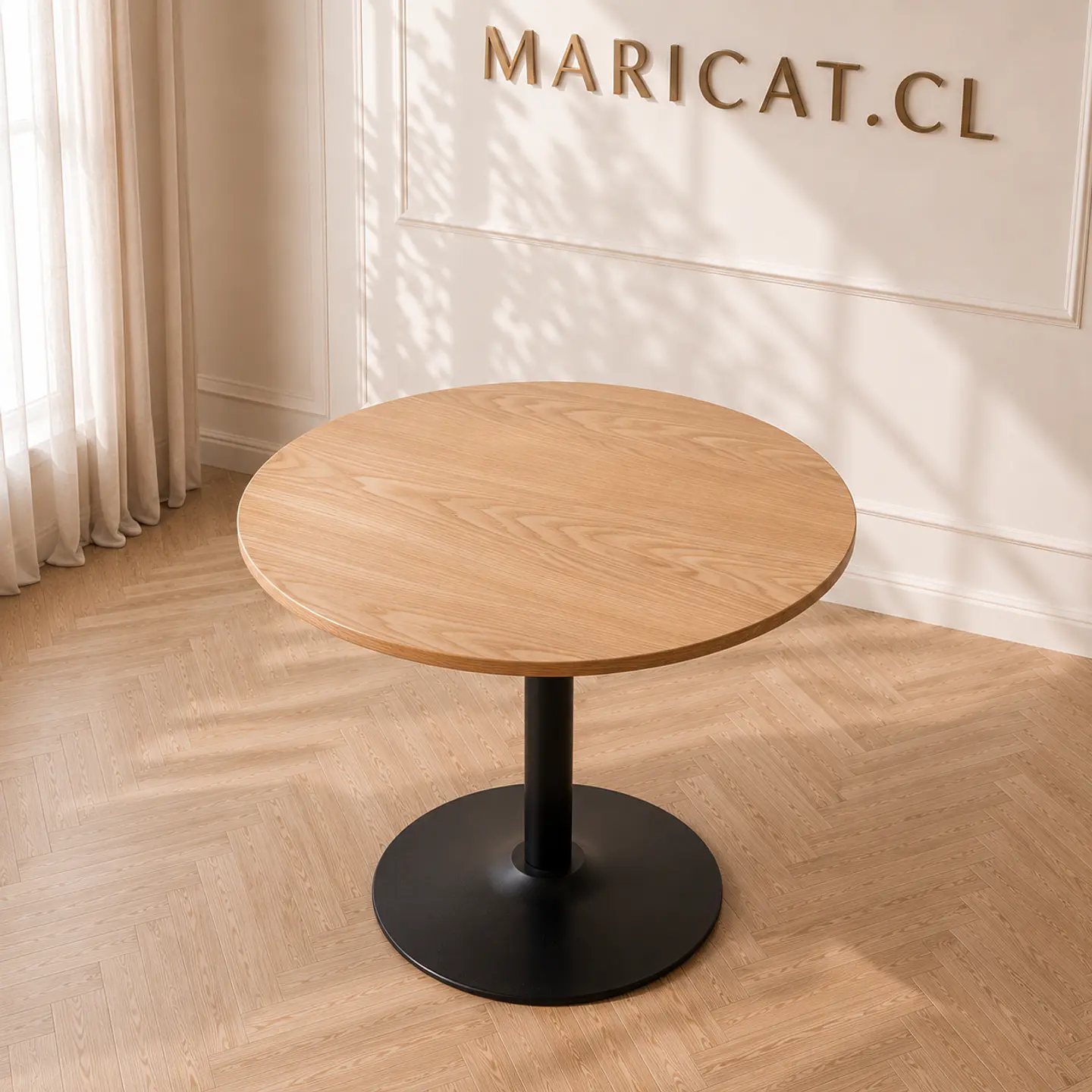 Mesa Tulip Wood Black + Silla Breuer madera y ratan- comedor  3