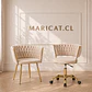 Pack de Sitial Queen velvet gold  + Silla Queen velvet gold- Escritorio Manicurista - Miniatura 1