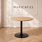 Mesa Tulip Wood Black con estructura de fierro- Comedor restaurant - Miniatura 1