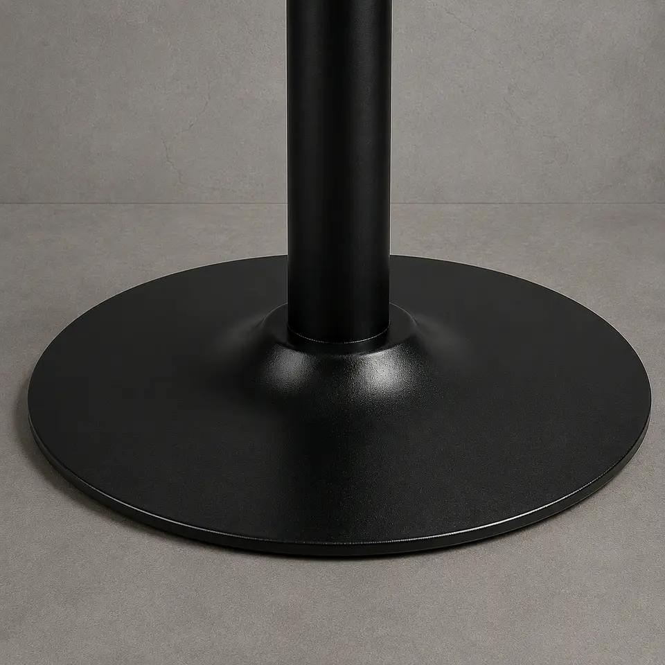 Mesa Tulip Wood Black con estructura de fierro- Comedor restaurant 3