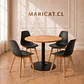Mesa Tulip Wood Black + 4 Sillas Eames Polipropileno- Comedor Restaurant - Miniatura 1