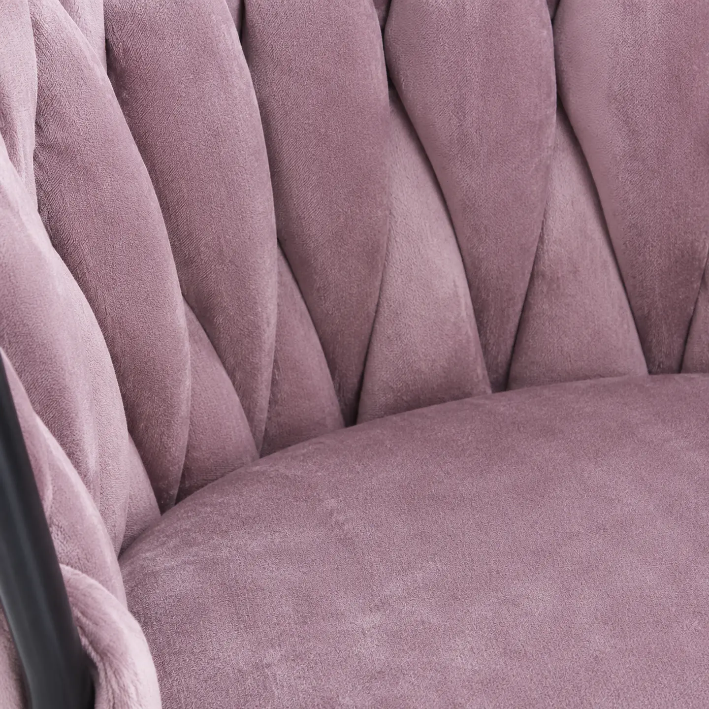 Silla Escritorio King Velvet Rosa Malva Black- Recepcion manicurista 2