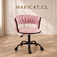 Silla Queen Velvet Cruzada Rosa Black-Escritorio manicurista recepcion - Miniatura 1