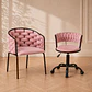 Set Sitial Maxi Velvet Rosa Black + Silla Queen Velvet Oficina Rosa Black- Escritorio manicurista recepcion - Miniatura 1