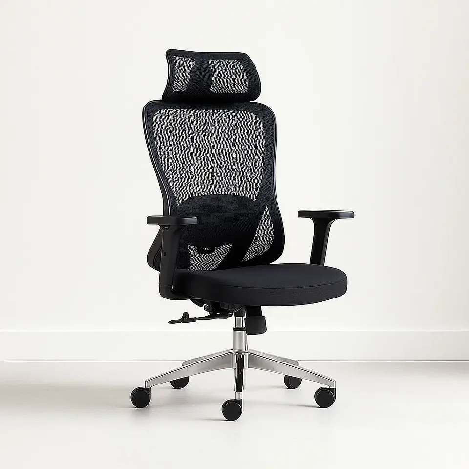 Silla Lotto Flex Ejecutiva Malla Negro Oficina Home Office Escritorio 1