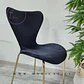 Silla Corazón Felpa Negro con Patas Gold - Miniatura 2