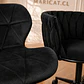 Pack Silla King Escritorio Velvet Negro Black + Silla Mariposa Velvet Negro Madera Natural- Escritorio manicurista recepcion - Miniatura 3