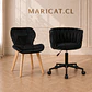 Pack Silla King Escritorio Velvet Negro Black + Silla Mariposa Velvet Negro Madera Natural- Escritorio manicurista recepcion - Miniatura 1