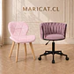 Pack Silla King Escritorio Velvet Rosa Malva Black + Silla Mariposa Velvet acolchada Rosa -Escritorio manicurista recepcion - Miniatura 1